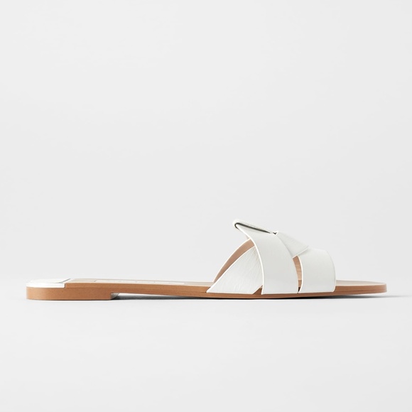 zara white sandals